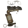 641525 Federal/EPA Catalytic Converter - Direct Fit w/ Integrated Manifold; Fits Select Toyota/Lexus - image 1