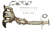 641553 Federal/EPA Catalytic Converter - Direct Fit w/ Integrated Manifold; 2010-2013 Mazda 3 Front - image 1