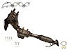 641605 Federal/EPA Catalytic Converter - Direct Fit w/ Integrated Manifold; 2013-2018 Ford C-Max, C-Max Front - image 1