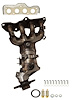 641609 Federal/EPA Catalytic Converter - Direct Fit w/ Integrated Manifold; 2011-2014 Mazda 2, 2 Front - image 1