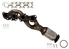 641612 Federal/EPA Catalytic Converter - Direct Fit w/ Integrated Manifold; 2007-2017 Lexus LS460 Front Right - image 1