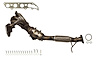 641617 Federal/EPA Catalytic Converter - Direct Fit w/ Integrated Manifold; 2010-2013 Mazda 3 Front - image 1
