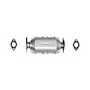 642575 Federal/EPA Catalytic Converter - Direct Fit; 2000-2004 Kia Spectra Rear, 1999-2001 Kia Sephia Rear - image 1