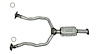 642882 Federal/EPA Catalytic Converter - Direct Fit; 1990-1997 Lexus LS400, LS400 Rear, SC400 Rear - image 1