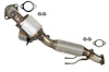 644240 Federal/EPA Catalytic Converter - Direct Fit; 2015-2019 Lincoln MKC Front - image 1