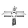 7408 Exhaust Muffler Assembly; 1986-1991 Mercedes-Benz 420SEL Front, 1986-1991 Mercedes-Benz 560SEL Front - image 1