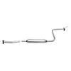 78177 Prebent Exhaust Pipe; 1993-1995 Honda Civic Center, 1993-1995 Honda Civic del Sol Center - image 1
