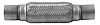 8841IB Flex Coupling - 300 Series SS, 2" Core, 2" Necks, 12" OAL w/Inner Braid - image 1
