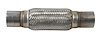 8845IB Flex Coupling - 300 Series SS, 2.25" Core, 2.25" Necks, 12" OAL w/Inner Braid - image 1