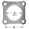 9011 Exhaust Pipe Flange Gasket; 1993-2014 Volkswagen Jetta, Jetta Converter (Inlet), Beetle, Golf - image 1