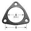 9030 Exhaust Pipe Flange Gasket; Fits Select Volkswagen/Saab/Audi