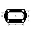 9245 Exhaust Pipe Flange Gasket; Fits Select Ford - image 1