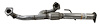 93127 Prebent Exhaust Pipe; 2009-2014 Honda Ridgeline - image 1