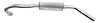 AR0107 Exhaust Muffler; 1963-1974 Alfa Romeo Giulia Rear, Giulia Sprint Rear, GT Veloce Rear - image 1