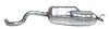 AU12107 Exhaust Muffler; 1998-2005 Volkswagen Beetle Rear, 1999-2006 Volkswagen Golf Rear - image 1