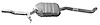 AU22505 Exhaust Muffler; 2009-2014 Audi A4 Quattro Center, 2009-2014 Audi A4 Center, 2010-2011 Audi A5 Quattro Center - image 1