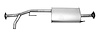 DA39405 Exhaust Muffler; 2004-2006 Nissan Armada Center, Pathfinder Armada Center, 2004-2006 INFINITI QX56 Center - image 1