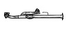 HD18901 Exhaust Pipe; 2006-2008 Honda Pilot Front, 2003-2006 Acura MDX Front - image 1
