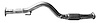 HY7011 Exhaust Pipe; 2006-2011 Hyundai Accent Front, 2006-2011 Kia Rio Front, 2006-2011 Kia Rio5 Front - image 1