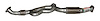 HY7501 Exhaust Pipe; 2005-2010 Kia Sportage Front, 2005-2008 Hyundai Tucson Front - image 1