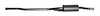 ME2605 Exhaust Muffler; 1977-1983 Mercedes-Benz 240D Center, 1977-1981 Mercedes-Benz 300D Center - image 1