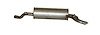 ME6247 Exhaust Muffler; 1981-1985 Mercedes-Benz 380SE Rear, 500SEL Rear, 500SEC Rear, 380SEC Rear, 380SEL Rear