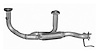 MZ17001 Exhaust Pipe; 1999-2000 Mazda 626 Front - image 1