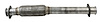 SA2604 Exhaust Intermediate Pipe; 1993-1998 Saab 9000
