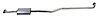 TY16415 Exhaust Muffler; 1993-1997 Toyota Corolla Center, 1993-1995 Geo Prizm Center