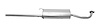 TY39905 Exhaust Muffler; 2004-2013 Toyota Highlander Center, 2007-2009 Lexus RX350 Center, 2004-2006 Lexus RX330 Center - image 1