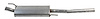 VW11617 Exhaust Muffler; 1993-1999 Volkswagen Jetta Rear - image 1