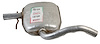 VW11705 Exhaust Muffler; 1993-1995 Volkswagen Jetta Center, 1993-1995 Volkswagen Golf Center, 1995 Volkswagen Cabrio Center - image 1