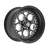 001BM-58065+00 Rev 2.0 Wheel [Wheel Size: 15" x 8"] Satin Black Center with Satin Black Step Lip and Milled Windows - image 1