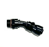 3104508-RAD Hose End [Sport-Crimp, -8 AN Hose to -8 AN O-Ring Male Threads, 45 Degree, Black] - image 1