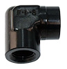491603-BL AN Fitting [3/8 in. NPT Female to 3/8 in. NPT Female, 90 Degree, Black] - image 1