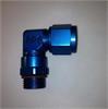 -6 FEMALE NUT X 7/16-20 4 O-RING 90 DEG SWIVEL BLACK - image 1