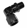 499408-BL Adapter Fitting [-8 AN Female to 3/8 in. NPT Male, 90 Degree, Black] - image 1