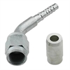 -6 X 45 DEG BENT CRIMP FITTING W/ PIN / COL-20PCS - image 1