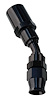 683006B-6QD Hose End [Real Street EFI, -6 AN Hose to 3/8 in. Quick-disconnect, 30 Degree, Black] - image 1