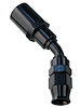 684506B-6QD Hose End [Real Street EFI, -6 AN Hose to 3/8 in. Quick-disconnect, 45 Degree, Black] - image 1