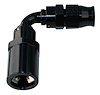 689006B-6QD Hose End [Real Street EFI, -6 AN Hose to 3/8 in. Quick-disconnect, 90 Degree, Black] - image 1