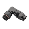 689706-BL AN Fitting [Real Street Reusable PTFE, -6 AN Hose to -6 AN O-Ring Male, 90 Degree, Black] - image 1