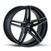 TR73 3273 GLOSS BLACK/MILLED SPOKES 18X8 5-114.3 35mm 72.62mm - image 1