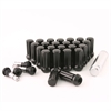 Black Closed End Spline Lug Nut Kit 1/2" 20 Lug Kit - image 1