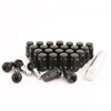 Black Closed End Spline Lug Nut Kit 12mm x 1.50 24 Lug Kit