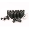 Black Closed End Spline Lug Nut Kit 14mm x 2.00 24 Lug Kit