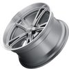 Ridler 606 Series Grey w/Milled Spokes & Diamond Lip Wheel Size: 20" x 10" - image 3