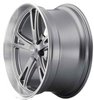 Ridler 606 Series Grey w/Milled Spokes & Diamond Lip Wheel Size: 20" x 8.50" - image 2