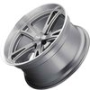 Ridler 606 Series Grey w/Milled Spokes & Diamond Lip Wheel Size: 20" x 8.50" - image 3