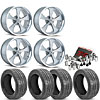 Ridler 645 Series Grey Wheel and Tire Kit 1967-72 C-10 Trucks Includes: - image 1